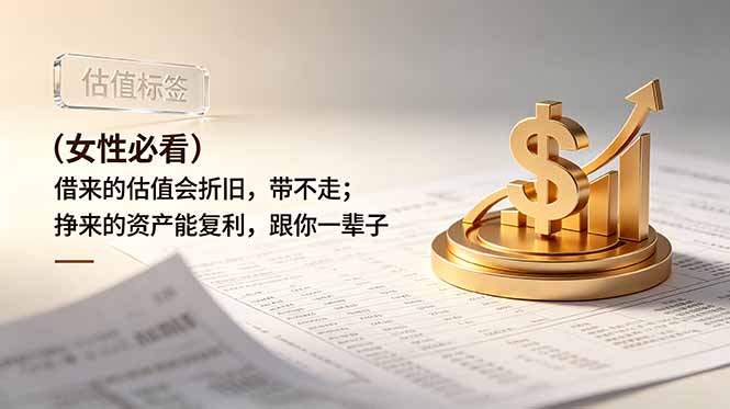 （19043期）付费文章：（女性必看）借来的估值会折旧，带不走；挣来的资产能复利，跟你一辈子-悟空知识星球