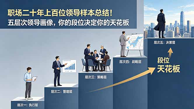 (18900期)付费文章:职场二十年上百位领导样本总结!五层次领导画像,你的段位决定你的天花板-悟空知识星球