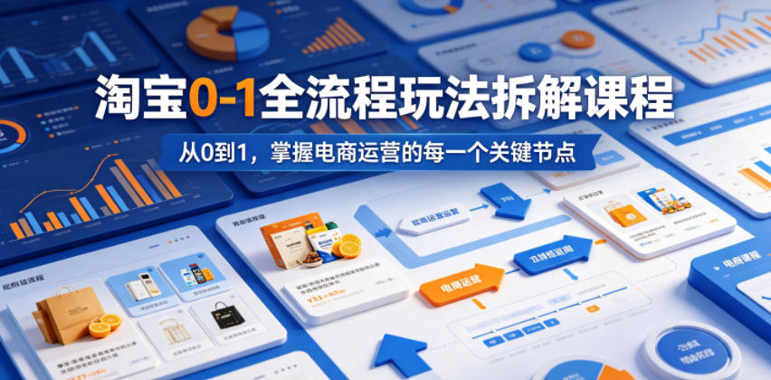 淘宝0-1全流程玩法拆解课程,从0到1,掌握电商运营的每一个关键节点-悟空知识星球