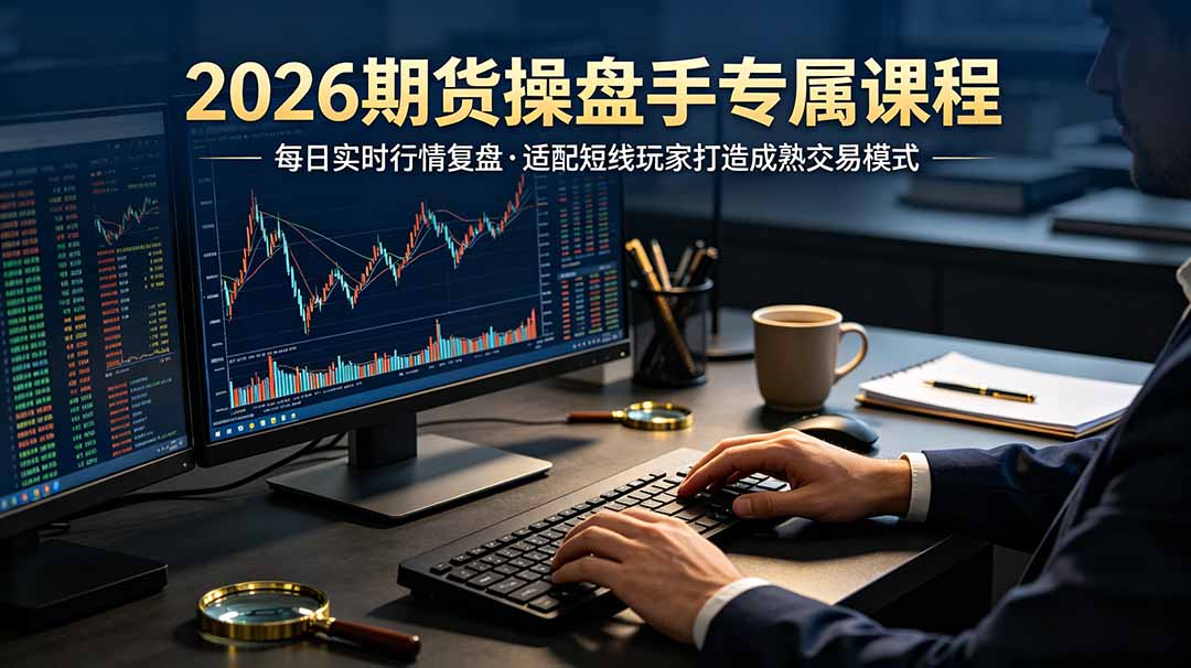 (19093期)2026期货操盘手专属课程-更新6月,每日实时行情复盘,适配短线玩家打造成熟交易模式-悟空知识星球