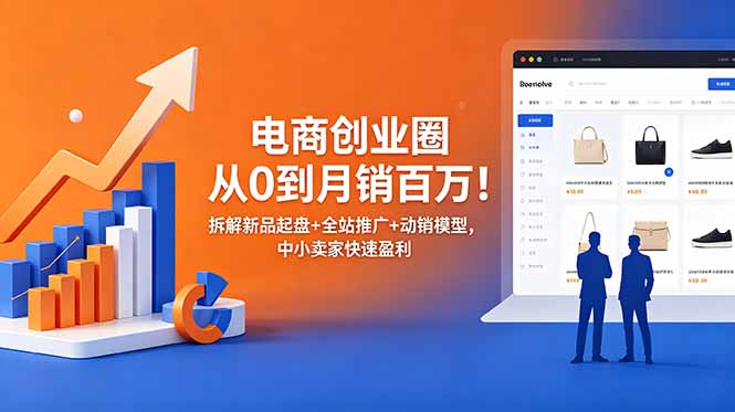 （18831期）电商创业圈从0到月销百万！拆解新品起盘+全站推广+动销模型，中小卖家快速盈利-悟空知识星球