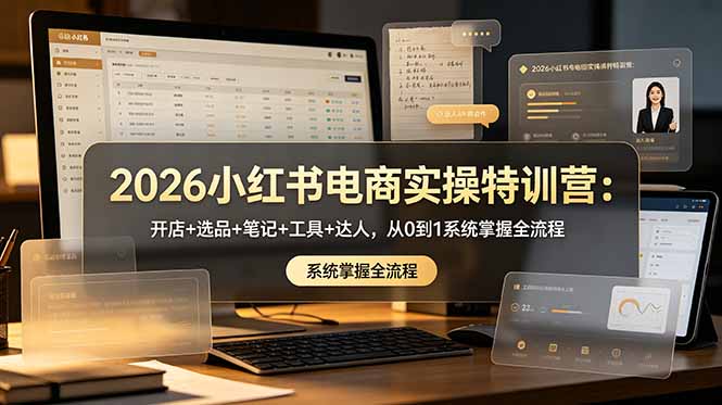 (18978期)2026小红书电商实操特训营:开店+选品+笔记+工具+达人,从0到1系统掌握全流程-悟空知识星球