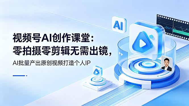 （19049期）视频号AI创作课堂：零拍摄零剪辑无需出镜，AI批量产出原创视频打造个人IP-悟空知识星球