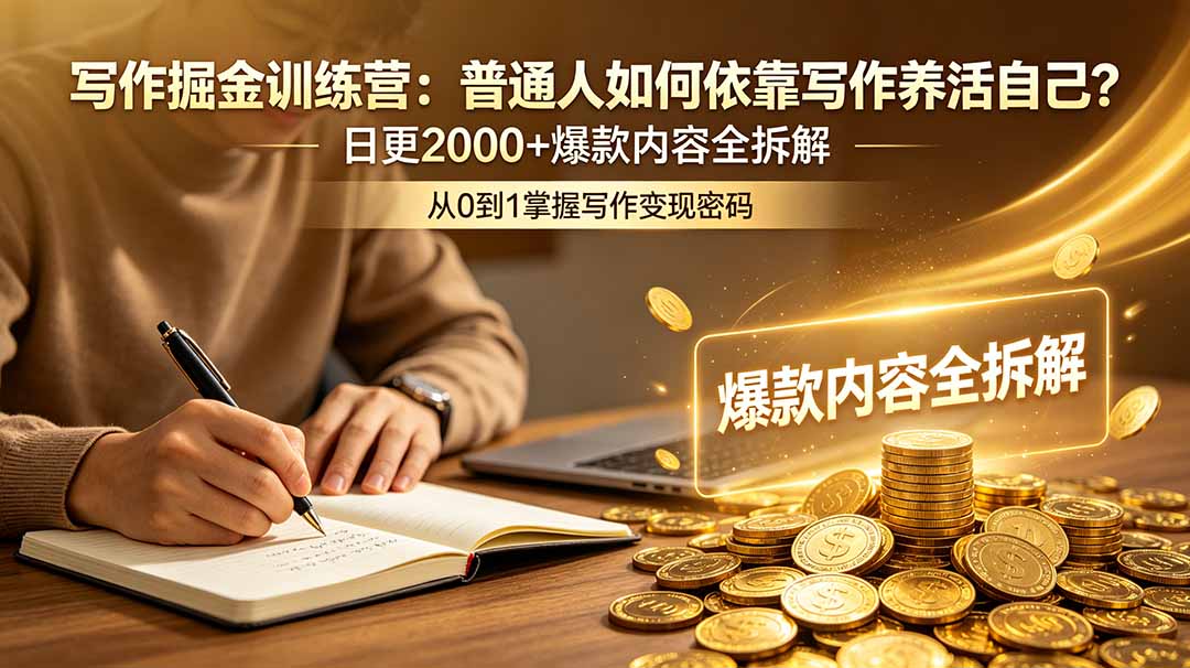 （18901期）写作掘金训练营：普通人如何依靠写作养活自己？日更2000+爆款内容全拆解-悟空知识星球