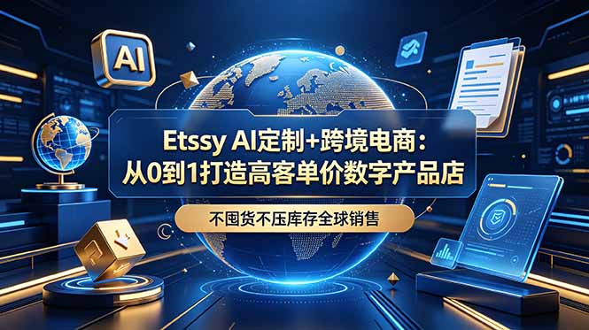(18974期)Etsy AI定制+跨境电商:从0到1打造高客单价数字产品店,不囤货不压库存全球销售-悟空知识星球