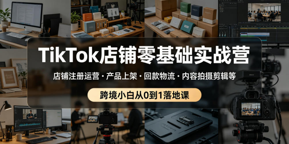TikTok店铺零基础实战营,店铺注册运营・产品上架・回款物流・内容拍摄剪辑等 ,跨境小白从0到1落地课-悟空知识星球