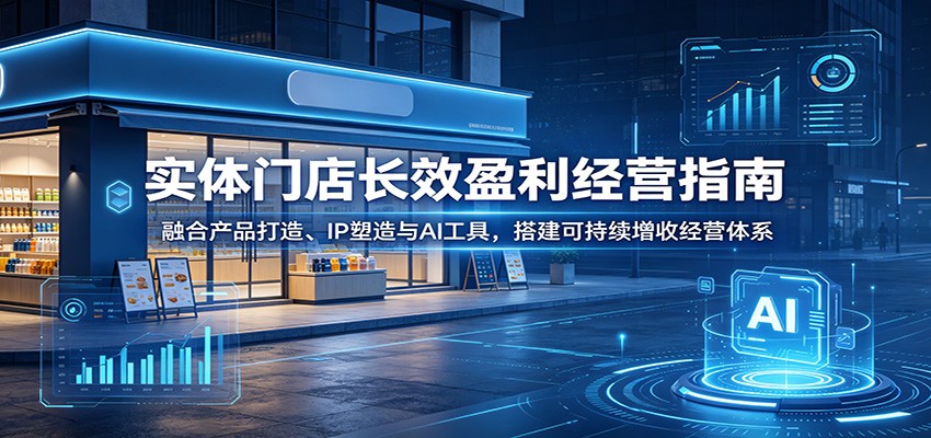 实体门店长效盈利经营指南:融合产品打造、IP塑造与AI工具,搭建可持续增收经营体系-悟空知识星球