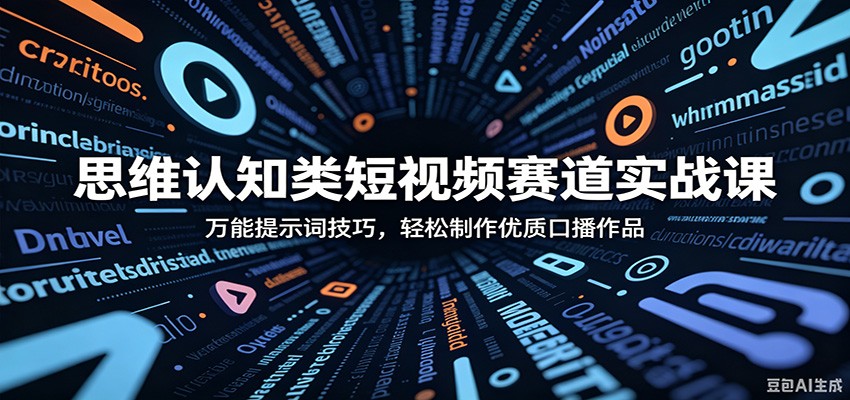 思维认知类短视频赛道实战课：万能提示词技巧，轻松制作优质口播作品-悟空知识星球