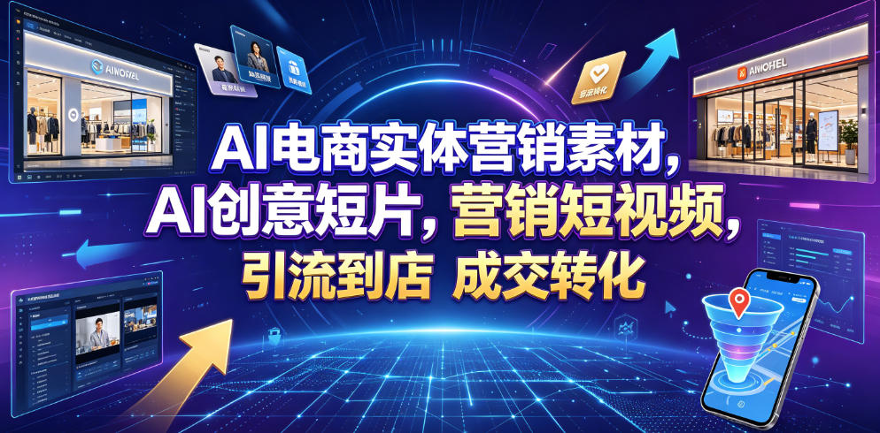 AI电商实体营销素材，AI创意短片，高效打造营销短视频，轻松引流到店，稳定提升门店客流与成交转化-悟空知识星球