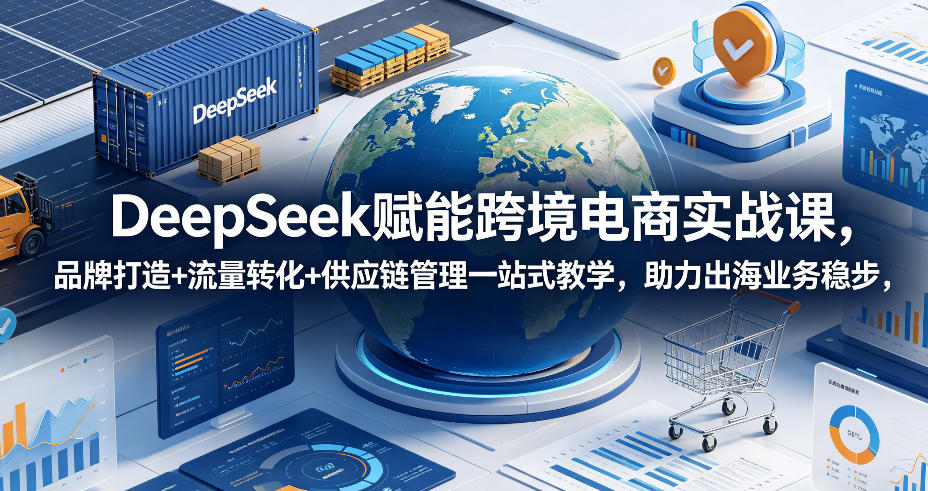 DeepSeek赋能跨境电商实战课，品牌打造+流量转化+供应链管理一站式教学，助力出海业务稳步发展-悟空知识星球