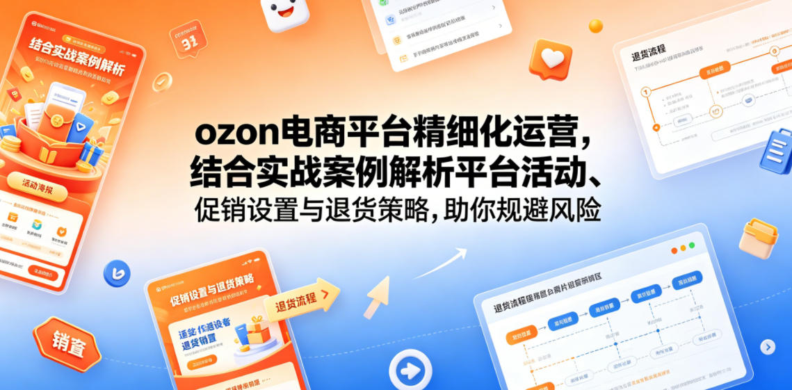 ozon电商平台精细化运营，结合实战案例解析平台活动、促销设置与退货策略，助你规避风险、提升销量-悟空知识星球