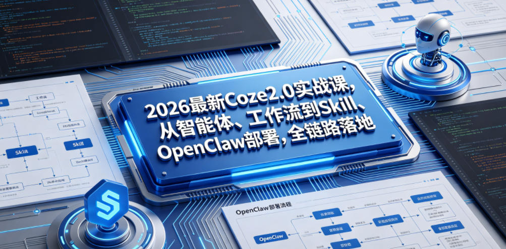 2026最新Coze2.0实战课,从智能体、工作流到Skill、OpenClaw部署,全链路落地-悟空知识星球