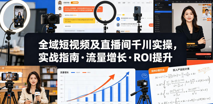 全域短视频及直播间千川实操，实战指南·流量增长·ROI提升（更新）-悟空知识星球