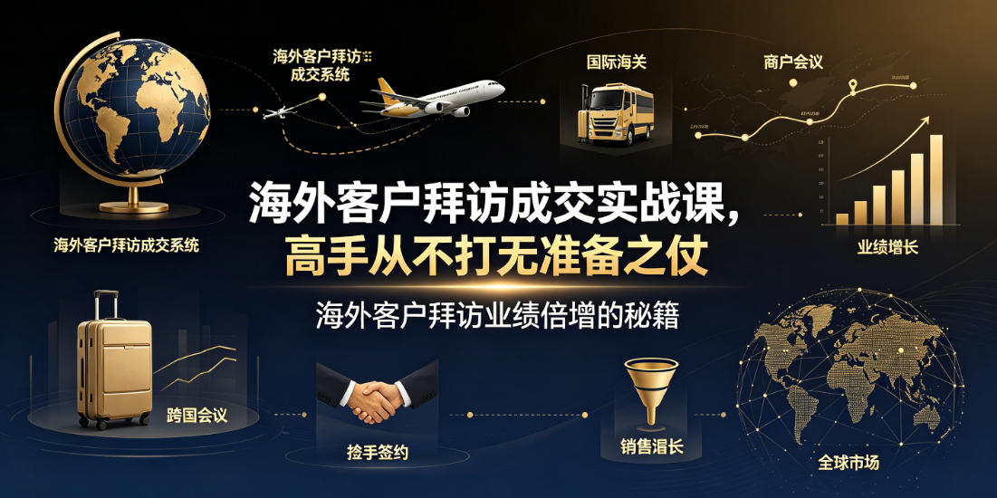 海外客户拜访成交实战课，高手从不打无准备之仗，海外客户拜访业绩倍增的秘籍-悟空知识星球
