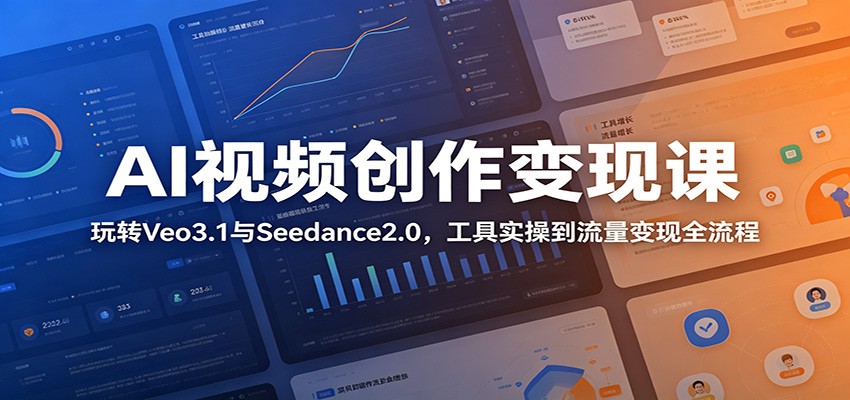 AI视频创作变现课：玩转Veo3.1与Seedance2.0，工具实操到流量变现全流程-悟空知识星球