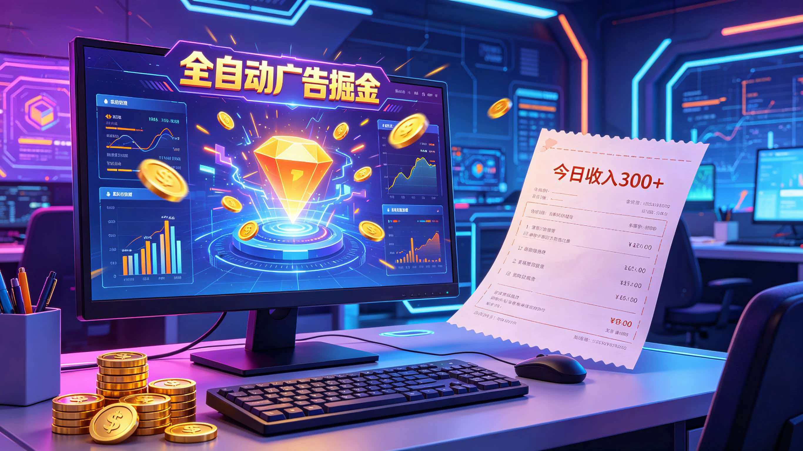 全自动广告掘金,日入300+。全程Ai自动化运行,解放双手,时间自由。收益稳定-悟空知识星球