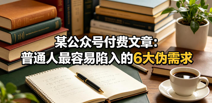 某公众号付费文章：普通人最容易陷入的6大伪需求-悟空知识星球