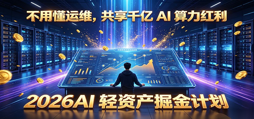 不用懂运维，共享千亿 AI 算力红利，2026AI 轻资产掘金计划-悟空知识星球