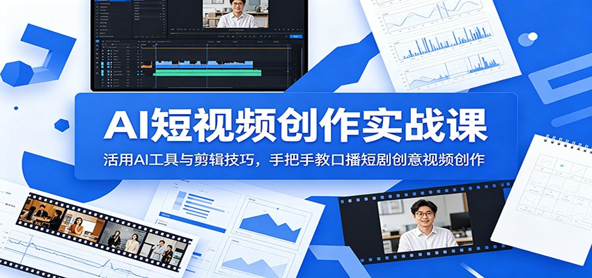 AI短视频创作实战课:活用AI工具与剪辑技巧,手把手教口播短剧创意视频创作-悟空知识星球