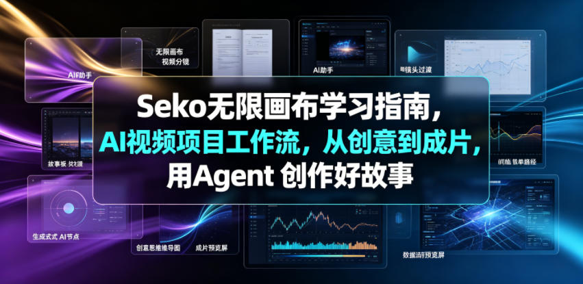 Seko无限画布学习指南，AI视频项目工作流，从创意到成片，用Agent 创作好故事-悟空知识星球