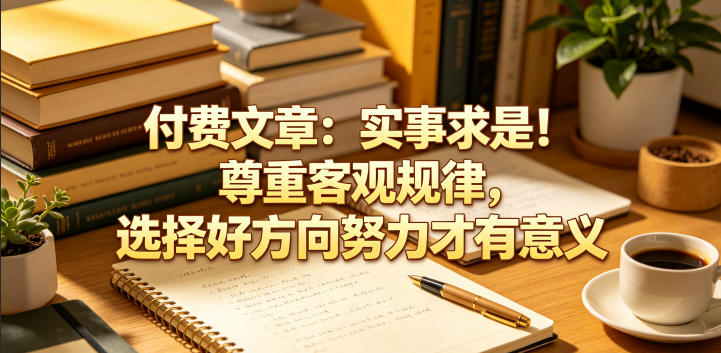 付费文章：实事求是！尊重客观规律，选择好方向努力才有意义-悟空知识星球