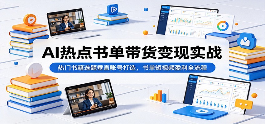 AI热点书单带货变现实战:热门书籍选题垂直账号打造,书单短视频盈利全流程-悟空知识星球