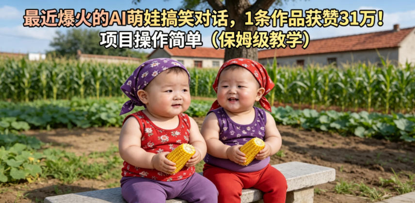 最近爆火的AI萌娃搞笑对话,1条作品获赞31W,项目操作简单(保姆级教学)-悟空知识星球
