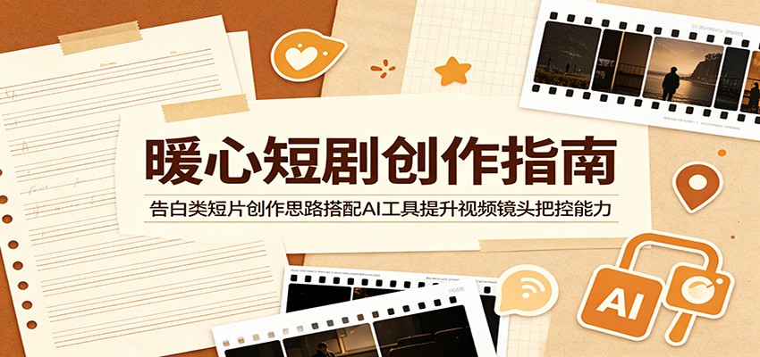 暖心短剧创作指南:告白类短片创作思路搭配AI工具提升视频镜头把控能力-悟空知识星球