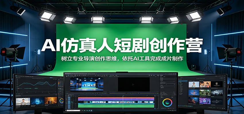 AI仿真人短剧创作营:树立专业导演创作思维,依托AI工具完成成片制作-悟空知识星球