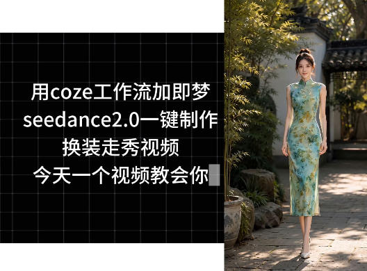 用coze工作流加即梦seedance2.0一键制作换装走秀视频,今天一个视频教会你-悟空知识星球
