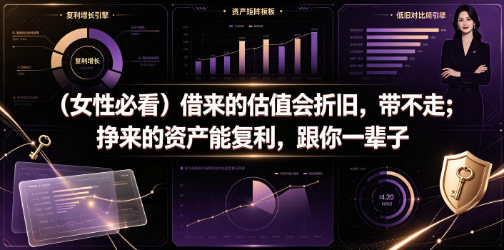 付费文章：（女性必看）借来的估值会折旧，带不走；挣来的资产能复利，跟你一辈子-悟空知识星球