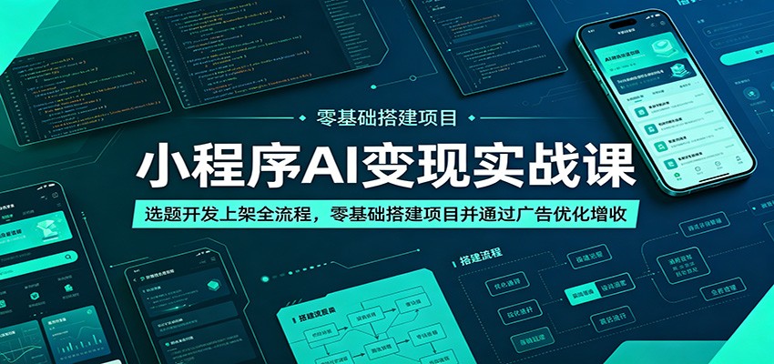 小程序AI变现实战课：选题开发上架全流程，零基础搭建项目并通过广告优化增收-悟空知识星球
