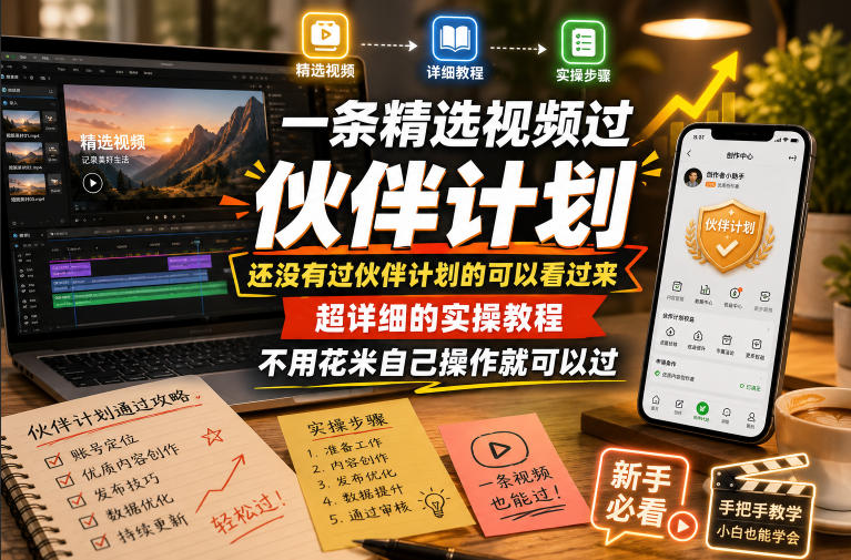 一条精选视频过伙伴计划,还没有过伙伴计划的可以看过来,超详细的实操教程,不用花米自己操作就可以过-悟空知识星球