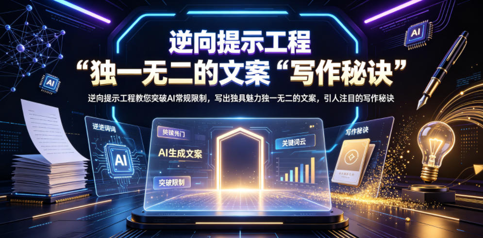 逆向提示工程教您突破AI常规限制,写出独具魅力独一无二的文案,引人注目的写作秘诀【原创双语字幕】-悟空知识星球