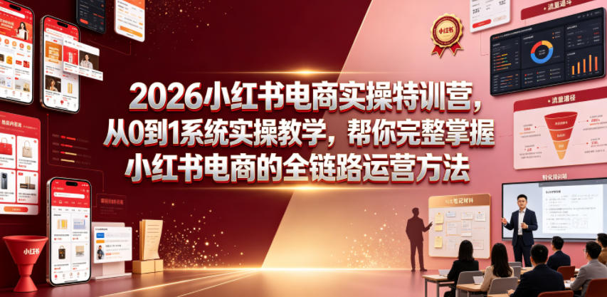 2026小红书电商实操特训营，从0到1系统实操教学，帮你完整掌握小红书电商的全链路运营方法-悟空知识星球