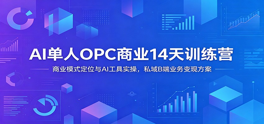AI单人OPC商业14天训练营：商业模式定位与AI工具实操，私域B端业务变现方案-悟空知识星球