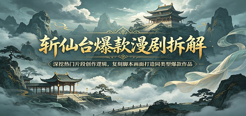 斩仙台爆款漫剧拆解:深挖热门片段创作逻辑,复刻脚本画面打造同类型爆款作品-悟空知识星球