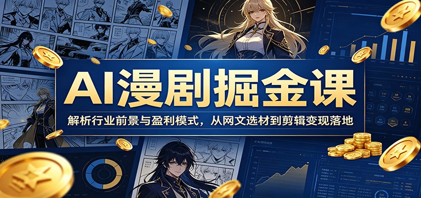 AI漫剧掘金课:解析行业前景与盈利模式,从网文选材到剪辑变现落地-悟空知识星球