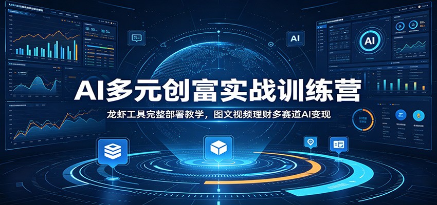 AI多元创富实战训练营：龙虾工具完整部署教学，图文视频理财多赛道AI变现-悟空知识星球