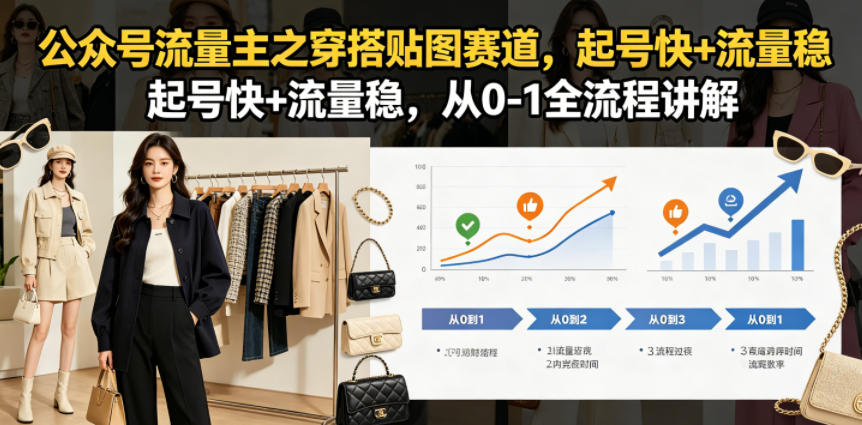 公众号流量主之穿搭贴图赛道，起号快+流量稳，从0-1全流程讲解-悟空知识星球