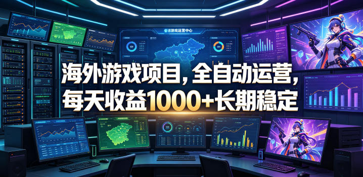 海外游戏项目,全自动运营,每天收益1000+长期稳定【揭秘】-悟空知识星球