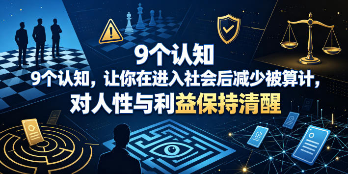 付费文章：9个认知，让你在进入社会后减少被算计，对人性与利益保持清醒-悟空知识星球