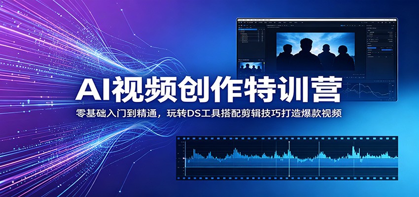 AI视频创作特训营:零基础入门到精通,玩转DS工具搭配剪辑技巧打造爆款视频-悟空知识星球