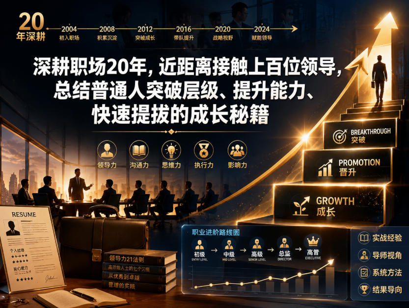 付费文章:深耕职场20年,近距离接触上百位领导,总结普通人突破层级、提升能力、快速提拔的成长秘籍(全网独家干货)-悟空知识星球