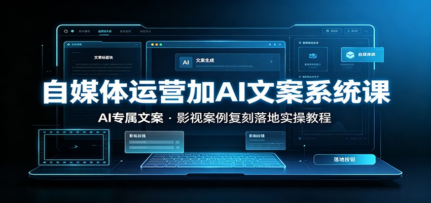 自媒体运营加AI文案系统课：：AI专属文案，影视案例复刻落地实操教程-悟空知识星球