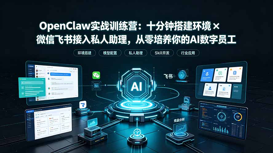 (19287期)OpenClaw实战特训营:十分钟搭建环境×微信飞书接入私人助理,从零培养你的AI数字员工-悟空知识星球