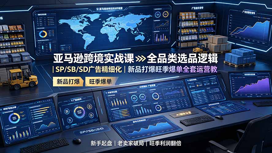 (19352期)亚马逊跨境实战课:全品类选品逻辑|SP/SB/SD广告精细化|新品打爆旺季爆单全套运营教程-悟空知识星球