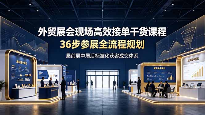 (19157期)外贸展会现场高效接单干货课程,36步参展全流程规划,展前展中展后标准化获客成交体系-悟空知识星球