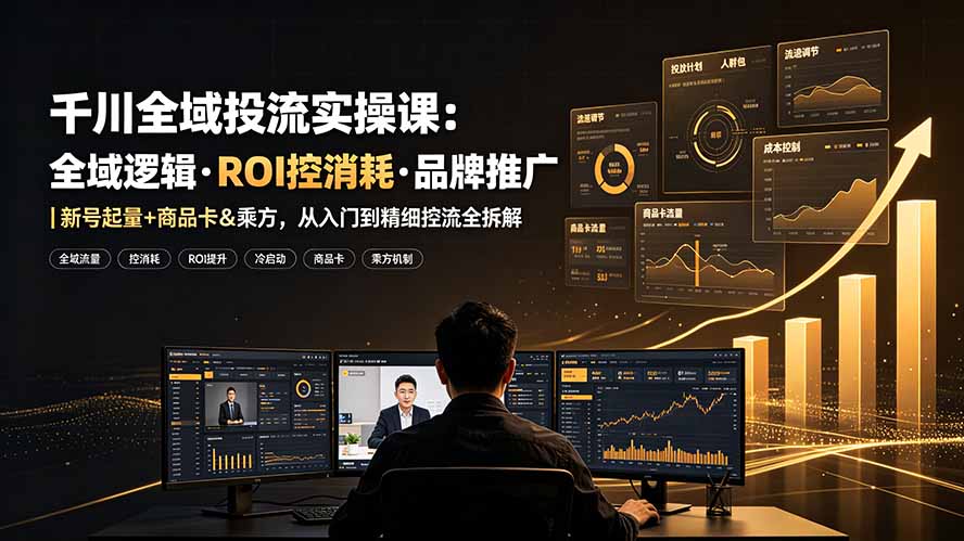 （19249期）千川全域投流实操课：全域逻辑·ROI控消耗·品牌推广｜新号起量+商品卡&乘方，从入门到精细控流全拆解-悟空知识星球