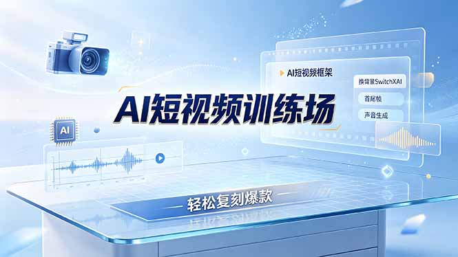 （19137期）老陈AI短视频训练场：AI短视频框架+换背景SwitchXAI+首尾帧+声音生成，轻松复刻爆款-悟空知识星球